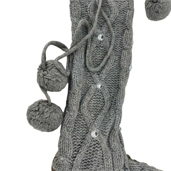 Victorias Secret Pink Bling Cable Knit Mukluk Sweater Boots Rhinestone L 9 - 10 - Picture 2 of 9
